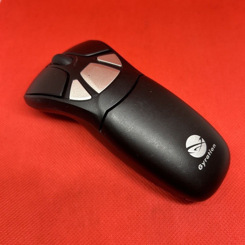 Gyration Go Plus AS04130-003 Black Wireless 2.4GHz Motion Sensor Laser Air Mouse